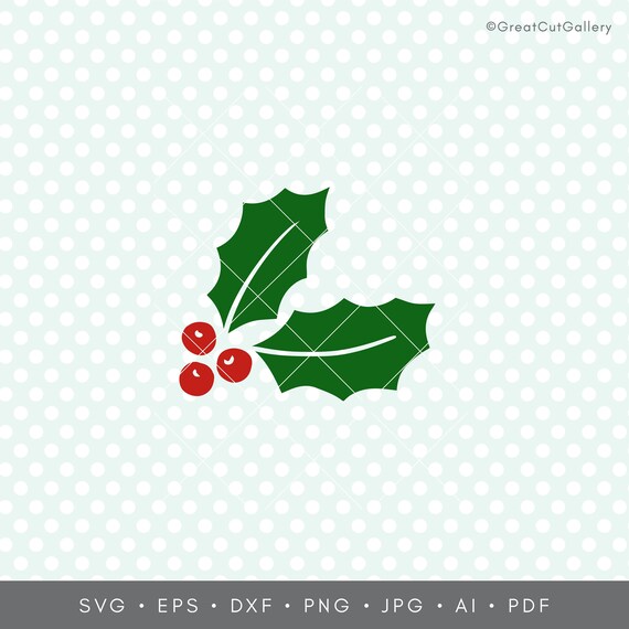 Holly Svg Holly Berry SVG Christmas Svg Christmas Clip Art Etsy India