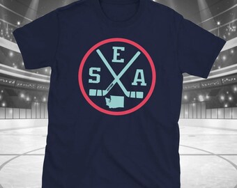 Retro Seattle Hockey Emblem Vintage SEA T-Shirt