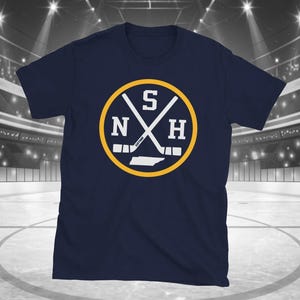 Retro Nashville Hockey Emblem Vintage NSH T-shirt