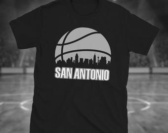 Koszulka unisex Retro San Antonio Basketball Skyline