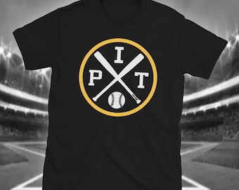 T-shirt PIT vintage emblème de baseball Pittsburgh rétro