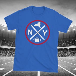 Retro New York Football Emblem Vintage NY T-Shirt