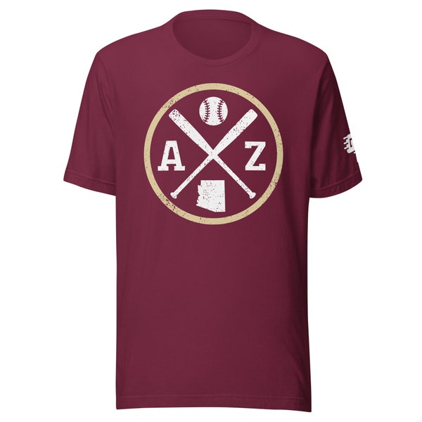 Retro Arizona Baseball Emblem Vintage AZ Premium Unisex T-Shirt