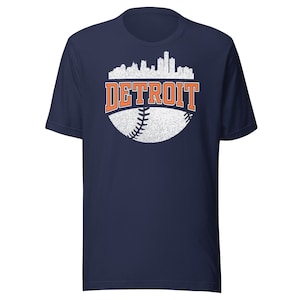 Vintage Detroit Baseball Retro City Skyline Premium Unisex T-Shirt