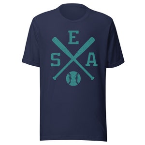 Vintage Seattle Baseball Bats Retro SEA Premium Unisex T-Shirt