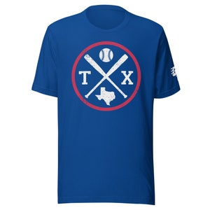 Retro Texas honkbal embleem Vintage TX Premium Unisex T-shirt
