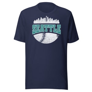Vintage Seattle Baseball Retro City Skyline Premium Unisex T-Shirt