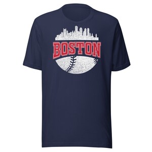 Vintage Boston Baseball Retro City Skyline Premium Unisex T-Shirt