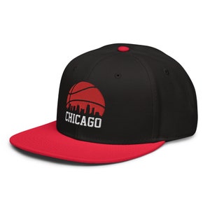 Chicago Basketball Skyline Retro Bulls Snapback Hat Baseball Cap