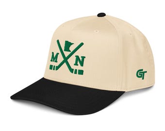 Minnesota Hockey Snapback Cap Classic MN Hockey Sticks Hat