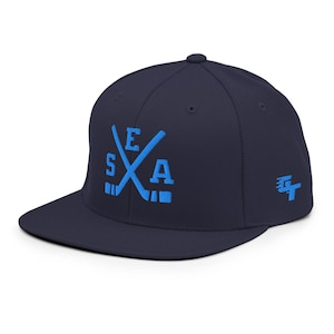 Seattle Hockey Sticks Retro SEA Snapback Hat Baseball Cap