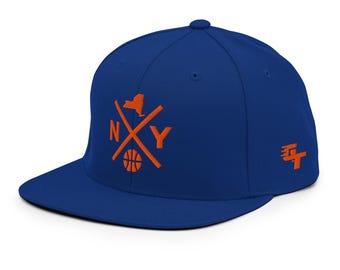 New York Basketball Retro NY Cross Snapback Hat Baseball Cap