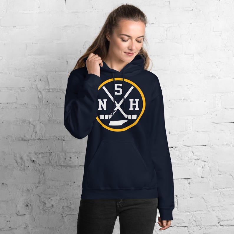 Retro Nashville Hockey Emblem Vintage NSH Sweatshirt Pullover Hoodie image 3
