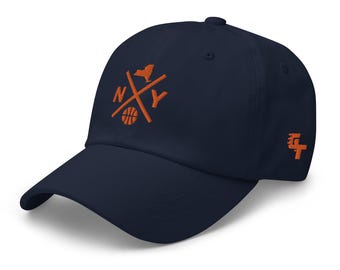 New York Basketball Retro NY Cross Baseball Cap Dad Hat