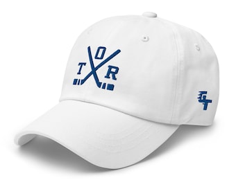 Cappello da papà con berretto da baseball retrò TOR con bastoncini da hockey di Toronto