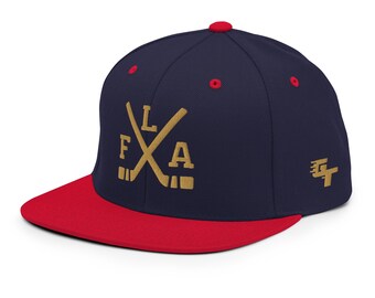 Florida Hockey Sticks Retro FLA Snapback Hat Baseball Cap