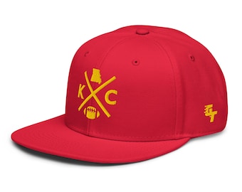 Kansas City Football Retro KC Cross Snapback Hat Baseball Cap