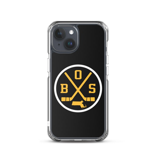 Retro Boston Hockey Emblem BOS iPhone Case Cover