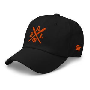 Casquette de baseball rétro Baltimore, motif battes de baseball BAL.