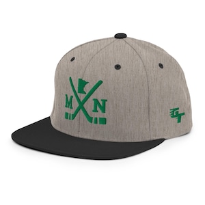 Minnesota Hockey Sticks Retro MN Snapback Hat Baseball Cap
