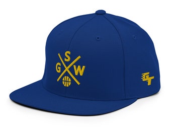 Golden State Basketball Retro GSW Cross Snapback Hat Baseball Cap