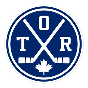 Toronto Hockey Emblem Runde Retro TOR Blatt Fenster Aufkleber Autoaufkleber