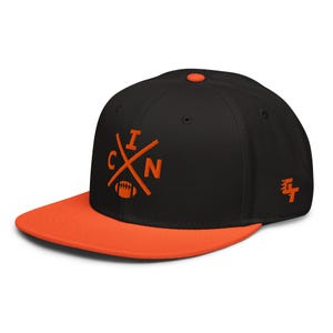 Cincinnati Football Retro CIN Cross Snapback Hat Baseball Cap