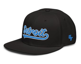 Casquette Snapback classique rétro Detroit Football Script