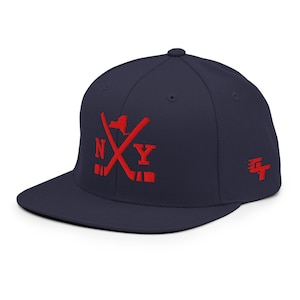 NY Hockey Sticks Retro New York Snapback Hat Baseball Cap