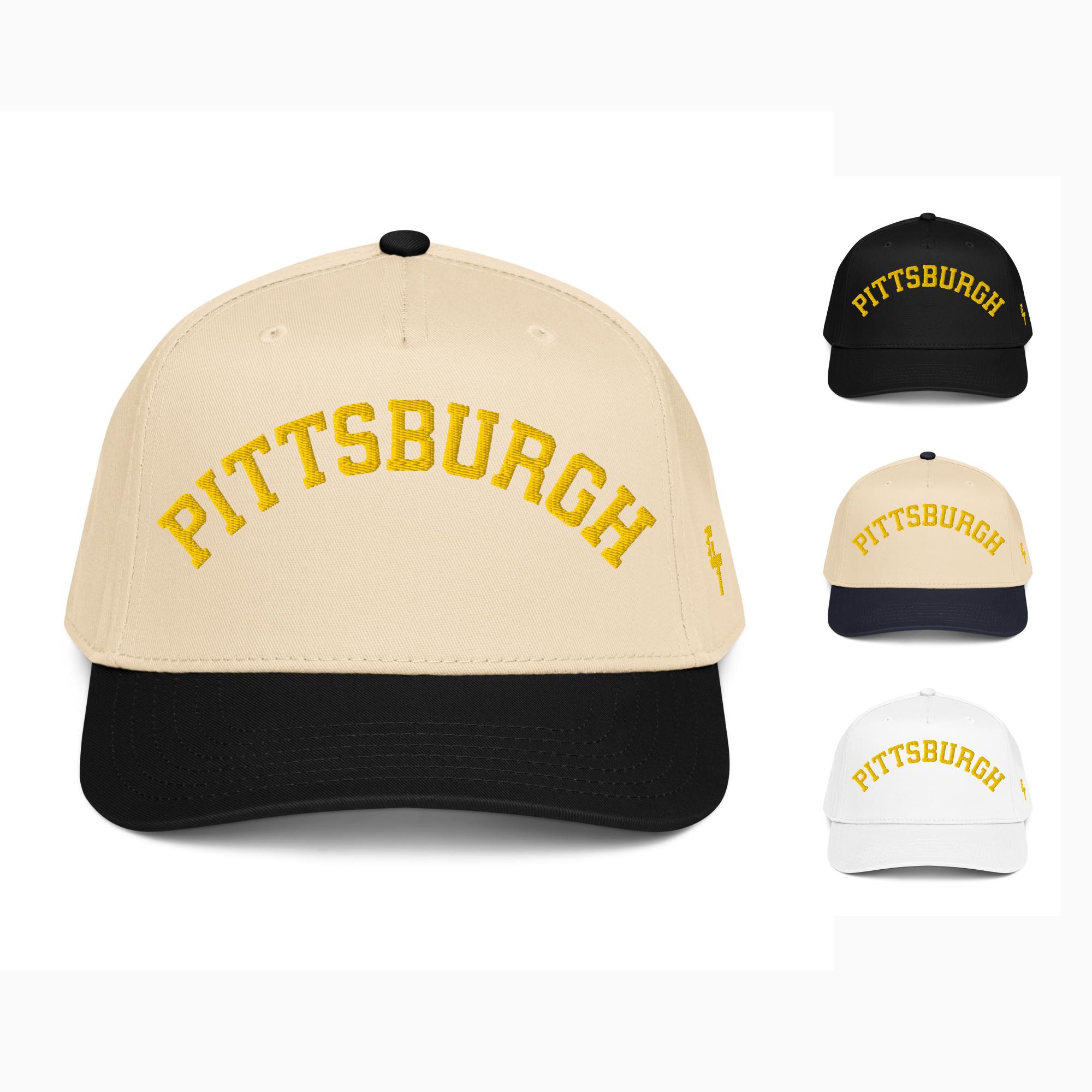Casquette Baseball Pirates Pittsburgh – Gris, Logo, 100% Coton, Réglable