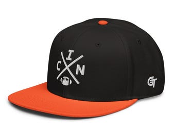Cincinnati Football Snapback Cap Retro CIN Football Cross Hat
