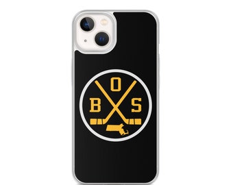 Retro Boston Hockey Emblem BOS iPhone Case Cover