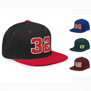 Niestandardowy numer Varsity Sports Player Snapback Hat Baseball Cap