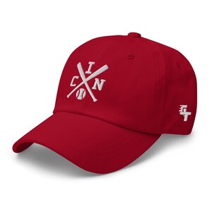 Cincinnati Baseball Bats Retro CIN Baseball Cap Dad Hat