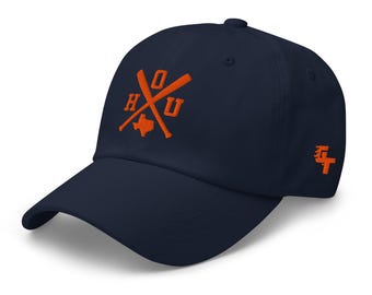Houston Baseball Bats Retro HOU Baseball Cap Dad Hat