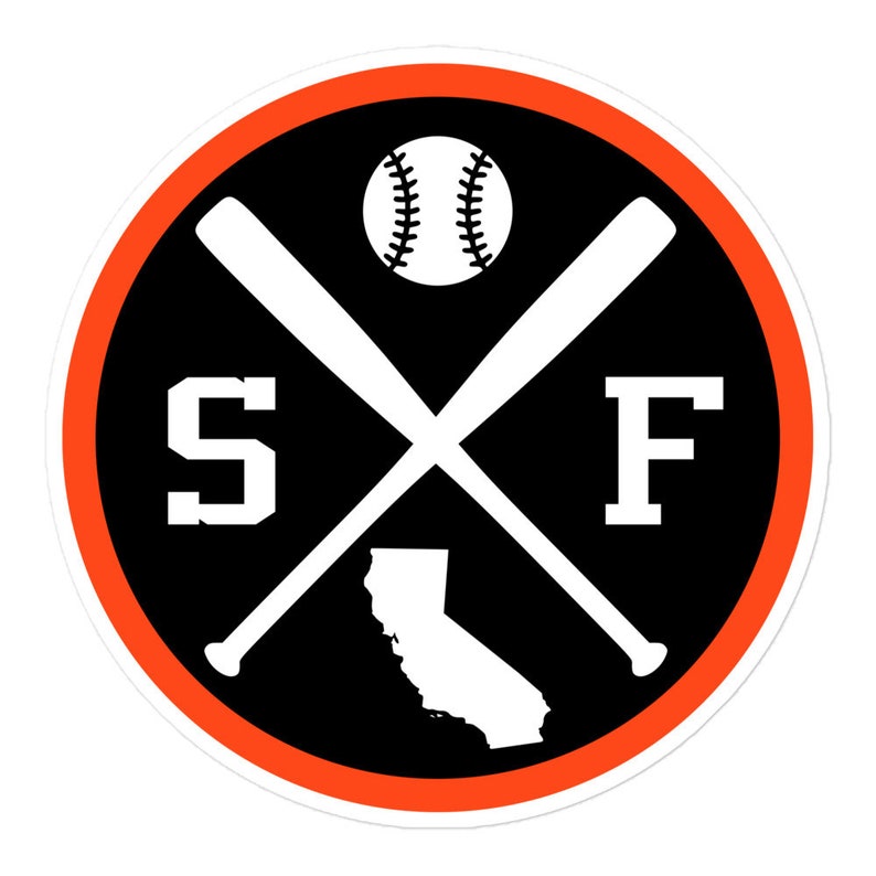 San Francisco Baseball Emblem Round Retro SF Sticker - Etsy