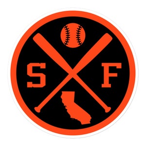 San Francisco Baseball Emblem Retro SF Fenster Aufkleber Autoaufkleber