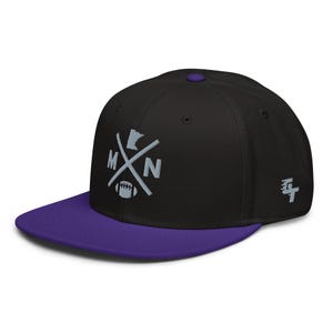 Minnesota Football Retro MN Cross Snapback Hat Baseball Cap