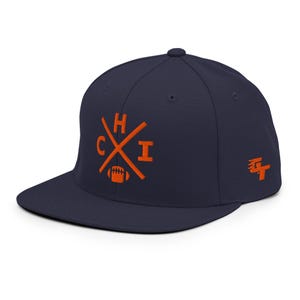 Chicago Football Retro CHI Cross Snapback Hat Baseball Cap