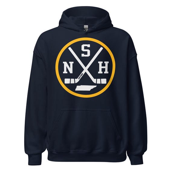 Retro Nashville Hockey Emblem Vintage NSH Sweatshirt Pullover Hoodie