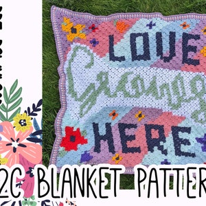 Love Grows Here Crochet Blanket Pattern
