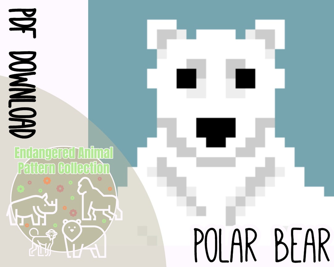 Graph Pattern Bears Polar Bear - GRAPH and WRITTEN Pattern - Etsy