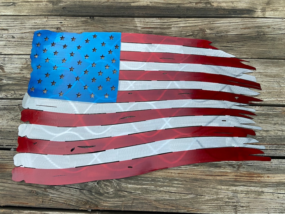 American Flag Metal Wall Art, Metal Wall Art, American Flag Etsy