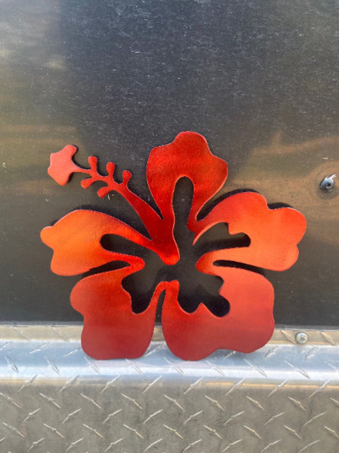 Hibiscus Metal Art Flowers Anodized Transparent Hibiscus Flower Metal