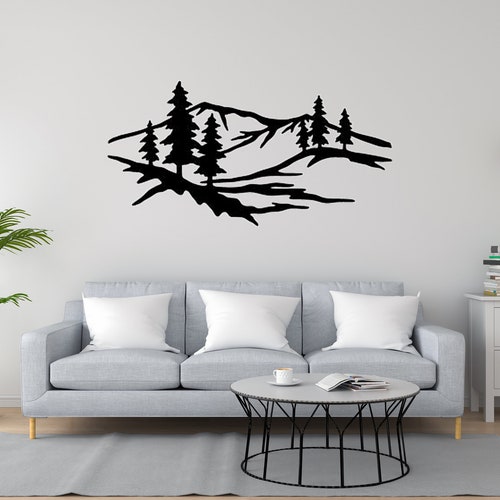 Metal Mountain Wall Decor Range Home Decor Art - Etsy