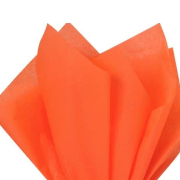 Orange Is The New Orange Solid Color Gift Wrap Tissue Paper- 24 Sheets 20" BY 30"