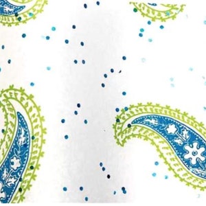 Paisley Aqua Gemstone Gift Wrap Tissue Paper 10 Printed, Patterned Sheets- Large 20 &quot;x 30&quot;