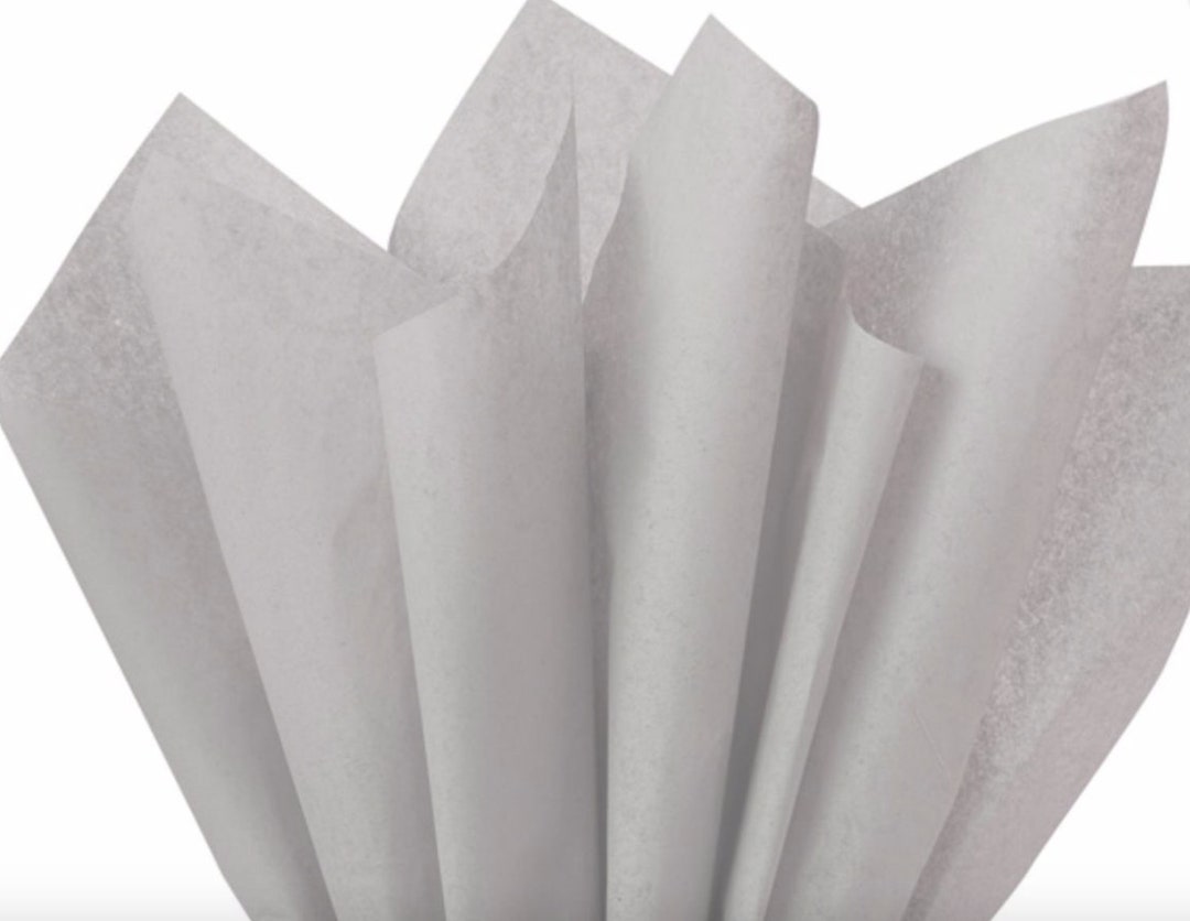 Gray (grey) Solid Color Gift Wrap Tissue Paper- 24 Sheets 20