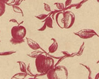 Apple Toile Gift Wrap Tissue Paper - Red on Kraft (10 Sheets)