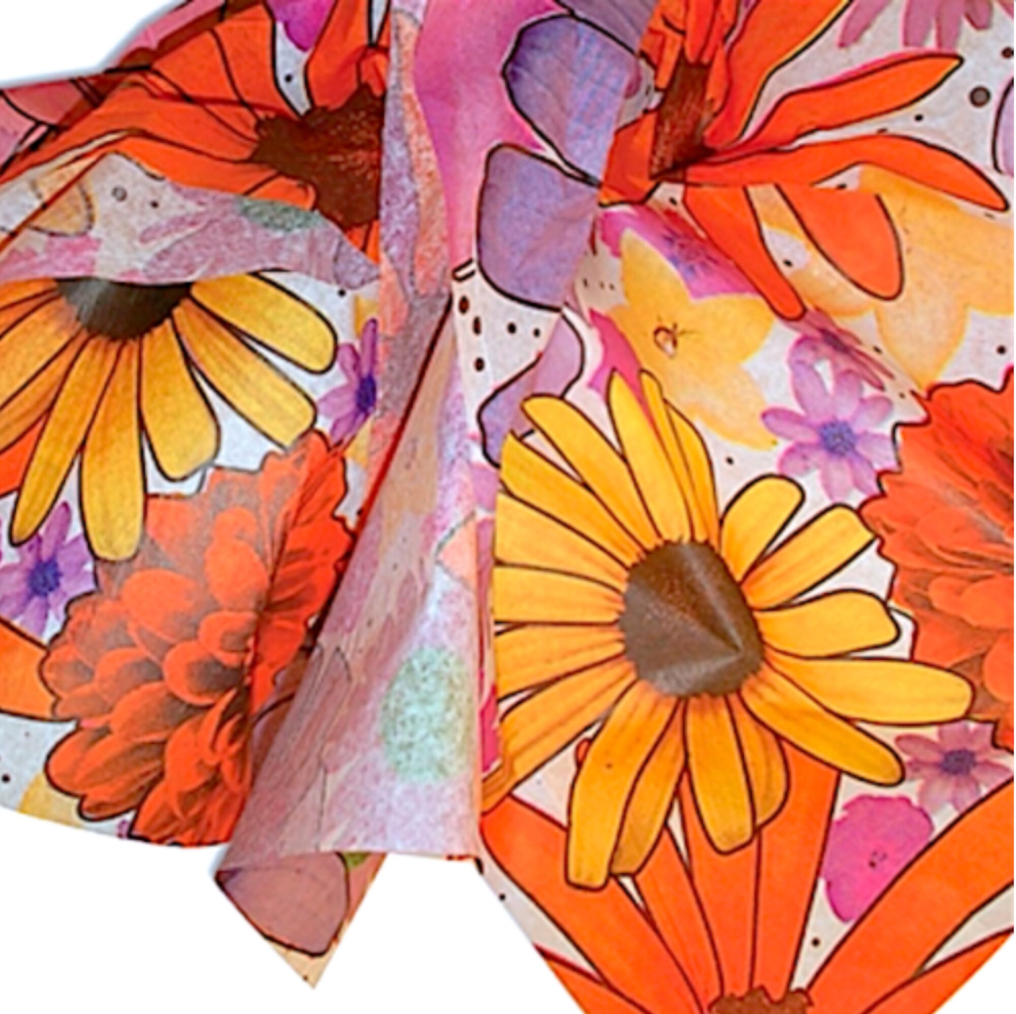 Summer Flowers Gift Wrap Tissue Paper Multi Color Floral10 Etsy